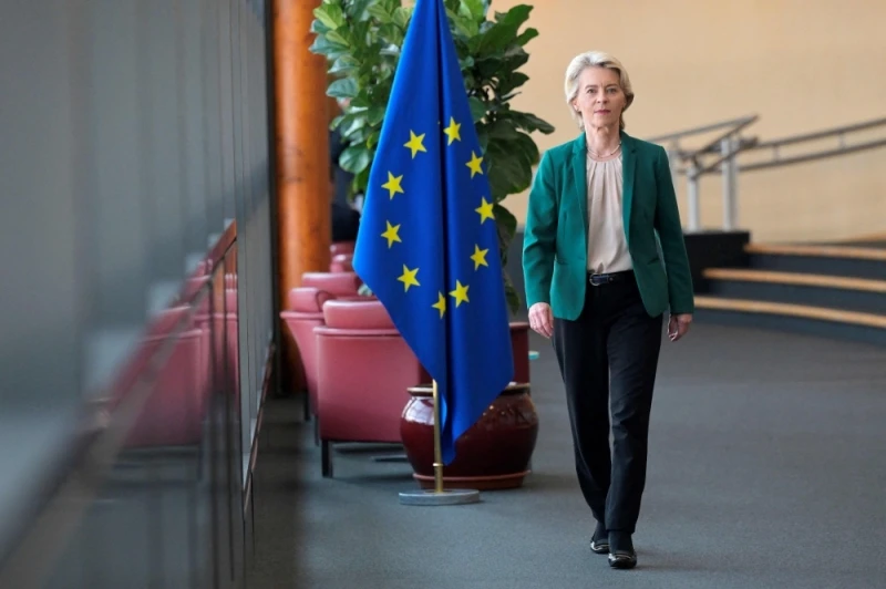 Chủ tịch Ủy ban Châu Âu - Ursula Von der Leyen tại Brussels, Bỉ sẽ là nơi nhận đơn khởi kiện FIFA của các giải bóng đá châu Âu. Ảnh: AFP