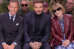 Quý ông David Beckham nổi bật ở show Boss cùng Anna Wintour