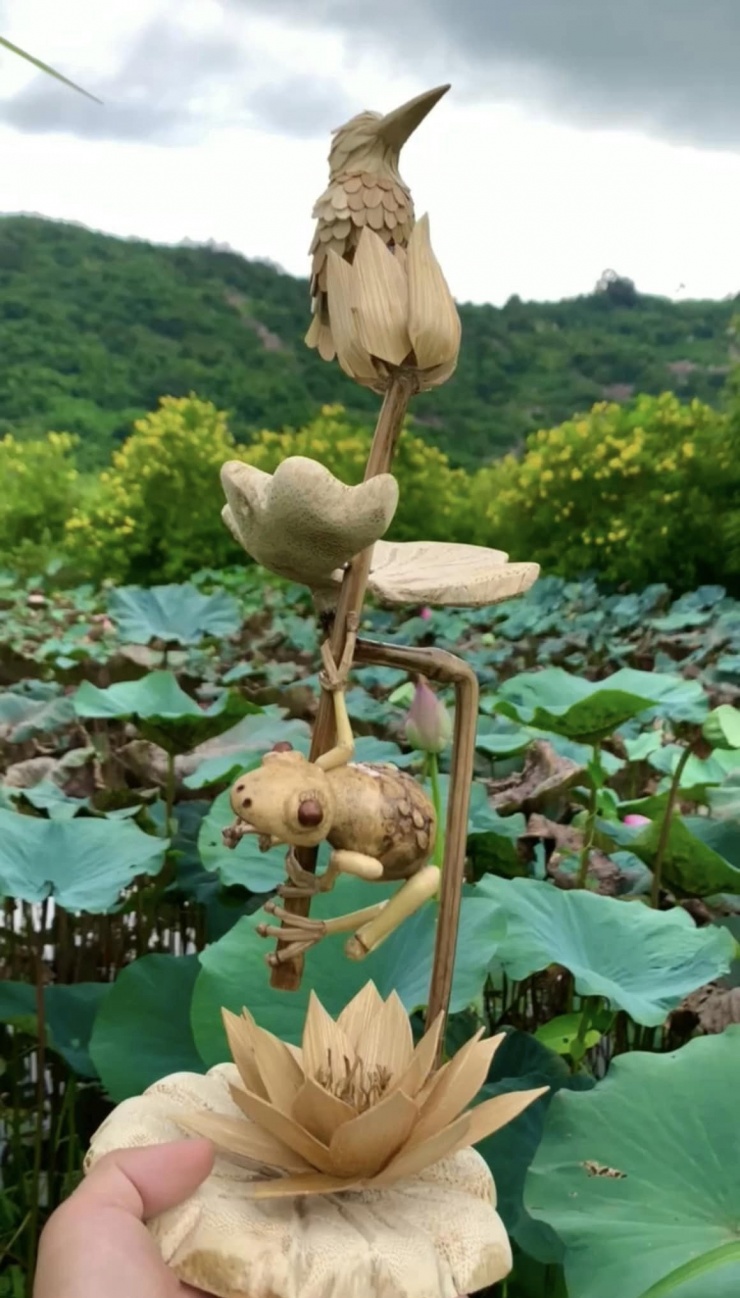 &#39;Chú Cuội&#39; Tây Ninh biến tre, trúc thành đồ trang trí đẹp, chân thực đến khó tin - 9