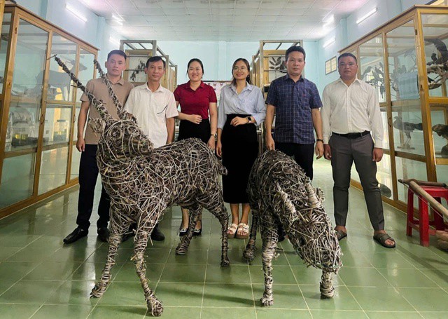 Đôi "Kỳ lân Châu Á" được hoàn thiện nhằm tuyên truyền, kêu gọi cộng đồng chung tay bảo vệ động vật hoang dã.