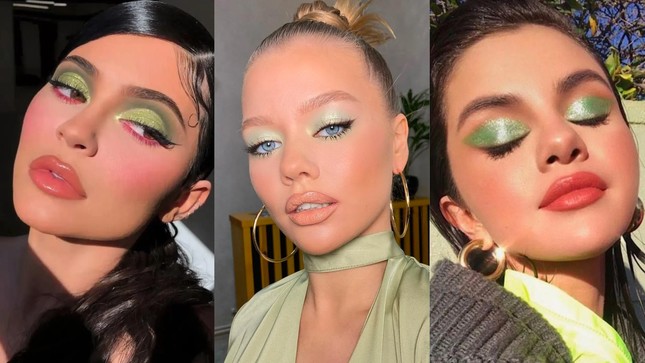 Layout makeup matcha latte cảm giác lạnh, sang trọng.