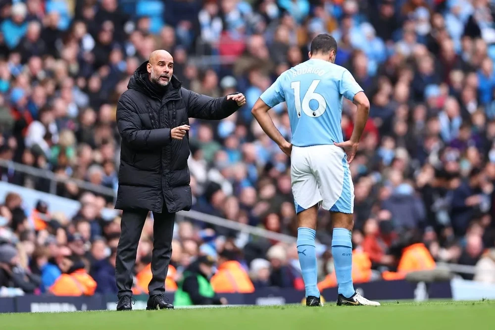 Pep Guardiola mất Rodri trong cả mùa giải sắp tới. ẢNH: GETTY