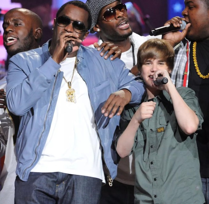 Diddy và Justin Bieber khi còn nhỏ. Ảnh: FilmMagic