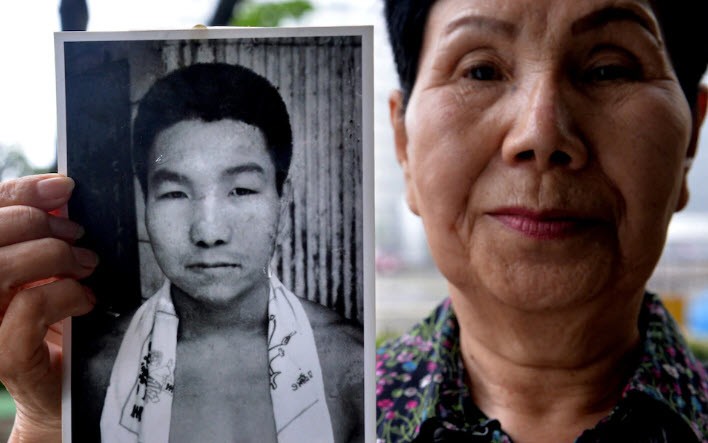 Chị gái của ông Hakamada dành gần nửa cuộc đời để đấu tranh vì công lí cho em trai. Ảnh: AFP