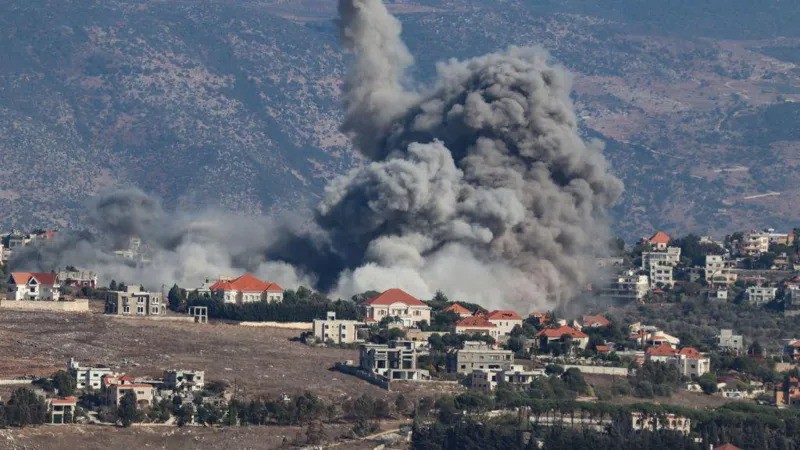 Một cuộc không kích của Israel vào Lebanon. Ảnh: Getty