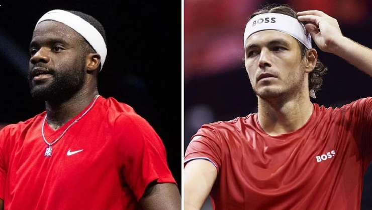 Tiafoe (trái) và Fritz (phải) thua ngay vòng 1 Japan Open 2024