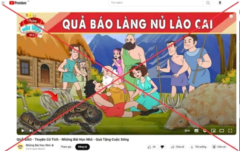 Video với hình ảnh và tiêu đề gây bức xúc trong dư luận