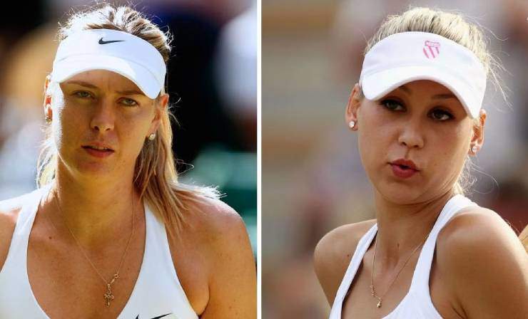 Nếu Kournikova (bên phải) toàn tâm toàn ý cho tennis, có thể cô đã có sự nghiệp thành công hơn Sharapova (bên trái)