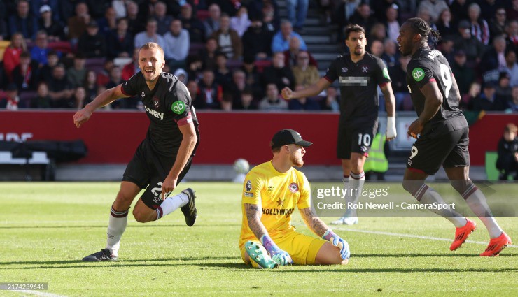 West Ham giành 1 điểm trên sân Brentford dù thủng lưới sớm