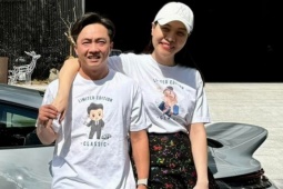 Cường Đôla - Đàm Thu Trang thể hiện tình cảm qua giày hiệu