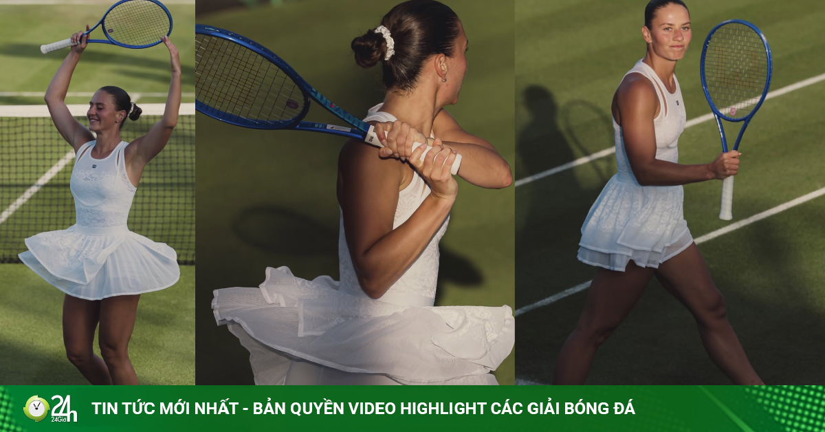 "Nữ hoàng đẹp nhất Wimbledon" chơi tennis như múa ballet trên sân cỏ