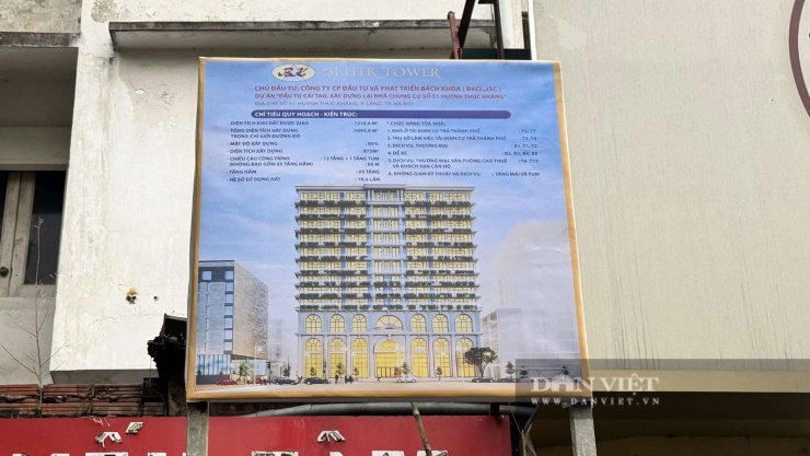 Thông tin tòa nhà 51 Huỳnh Thúc Kháng sau khi được "tái sinh". Ảnh: Anh Văn