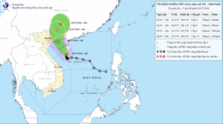 Bão số 1 Maysak di chuyển phức tạp, quỹ đạo vẫn có thể thay đổi bất ngờ