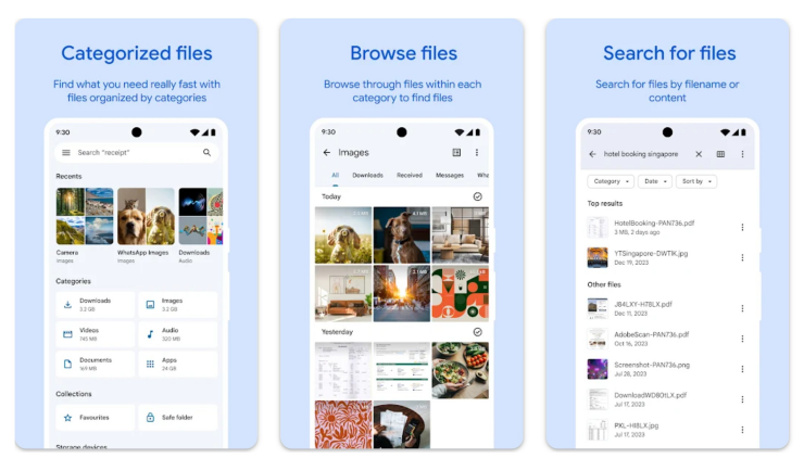 Ứng dụng Files by Google. Ảnh chụp màn hình