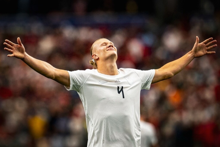Erling Haaland trong trận Na Uy thắng Bờ Biển Ngà 2-1 ở vòng 1/16 World Cup 2026 trên sân Dallas tại Mỹ, ngày 30/6/2026. Ảnh: Instagram/ erlinghaaland