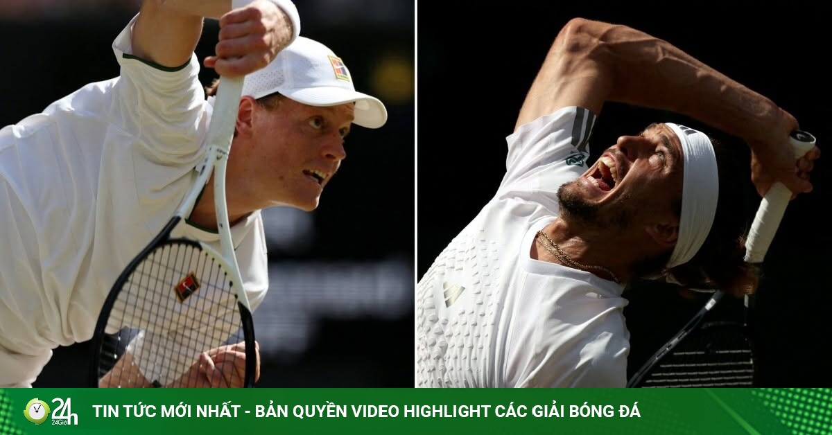 Sinner mang dáng dấp "vua sân cỏ" mới ở Wimbledon, Zverev phải thốt lên cay đắng