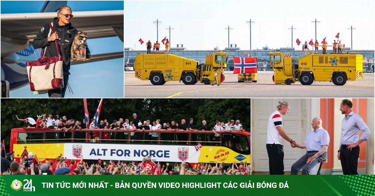 ĐT Na Uy trở về từ World Cup như nhà vô địch, Haaland có hành động gây chú ý