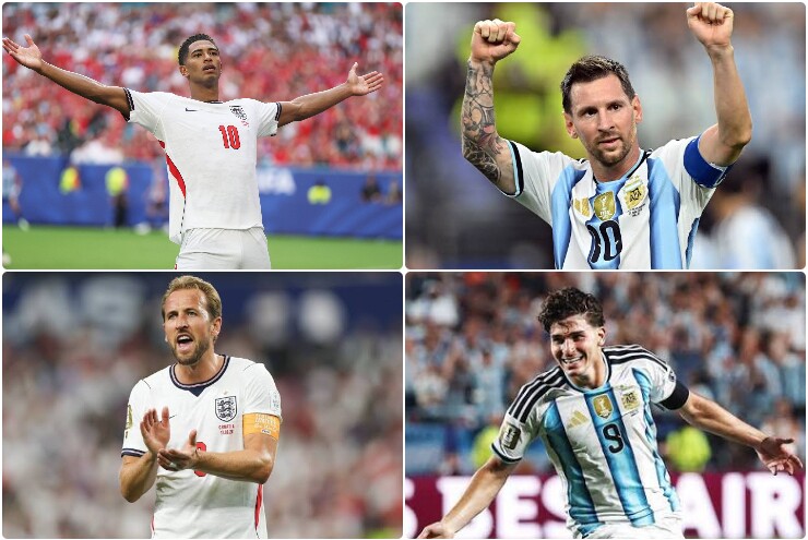 Những cầu thủ chủ chốt của ĐT Anh và ĐT Argentina