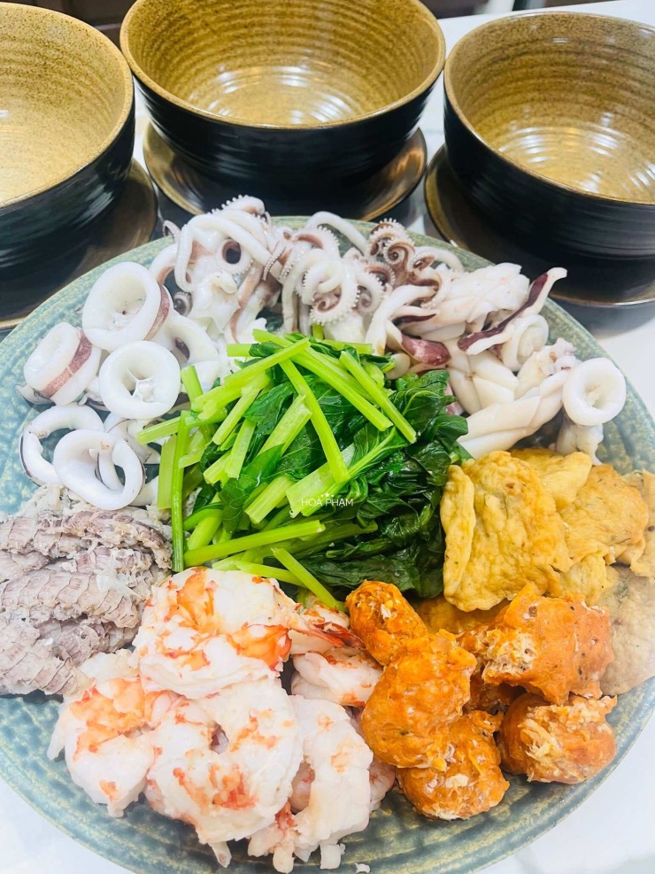 Nguyên liệu nấu bún hải sản