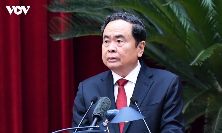 Ủy viên Bộ Chính trị, Chủ tịch Quốc hội Trần Thanh Mẫn điều hành phiên khai mạc Hội nghị lần thứ ba Ban Chấp hành Trung ương Đảng khoá XIV