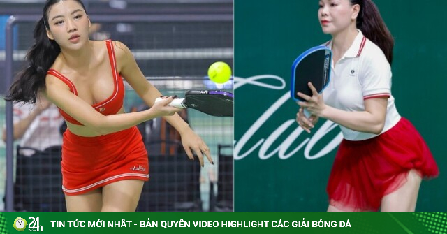 Người đẹp Trà Ngọc Hằng vén váy thi đấu, dàn hot girl khuấy đảo giải pickleball có Quang Dương