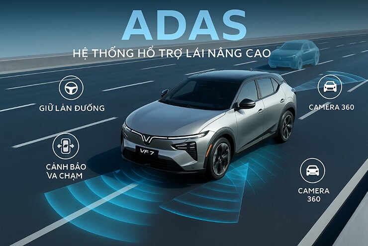 Nhiều tính năng an toàn từ ADAS giúp người dùng yên tâm hơn khi lái xe.