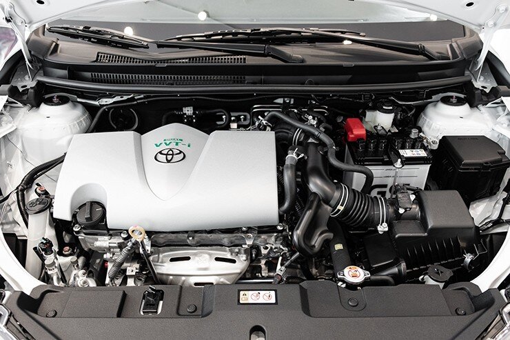 Toyota Vios được trang bị khối động cơ xăng, dung tích 1.5L hút khí tự nhiên cho công suất tối đa 106 mã lực.