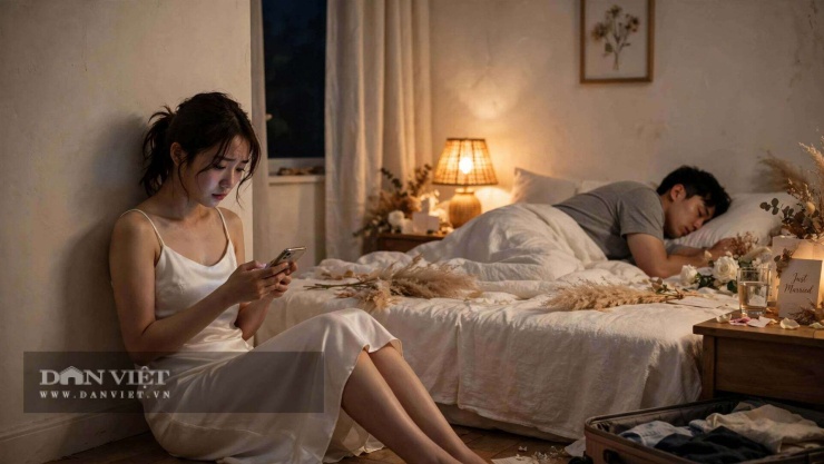Đêm tân hôn, tôi đổ sụp xuống sàn nhà, ngay cạnh giường tân hôn.