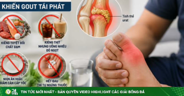Kiêng chất đạm tuyệt đối vẫn tái phát gout do 4 sai lầm trong ăn uống