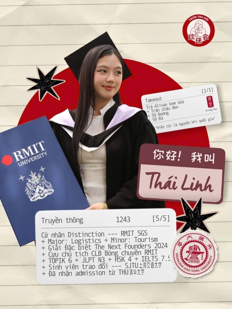Thành tích học tập cực khủng của Thái Linh.