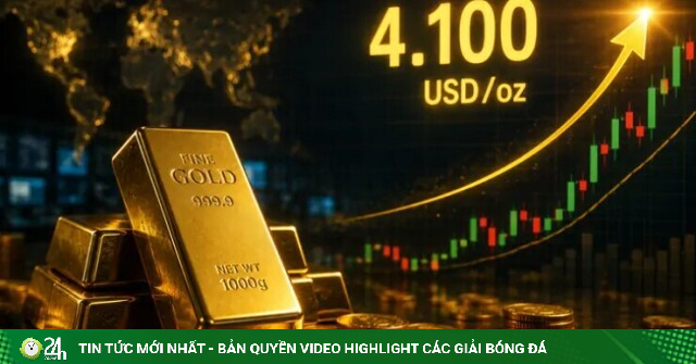 Giá vàng thế giới sáng 30/7 vượt 4.100 USD sau khi Fed giữ nguyên lãi suất
