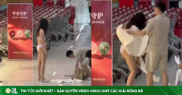 Dân mạng "đỏ mặt" với clip cô gái "trần như nhộng" ở trung tâm thương mại