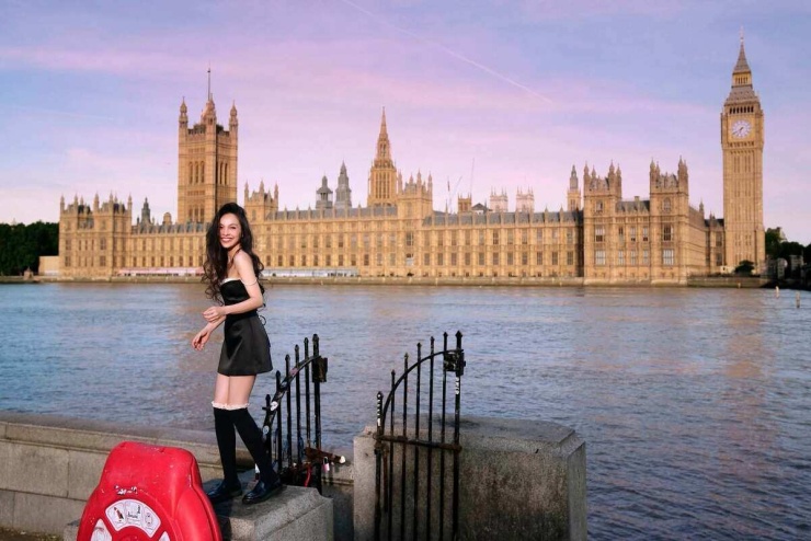 Hiền Thục dạo chơi bờ sông Thames, check in tháp Big Ben - 2