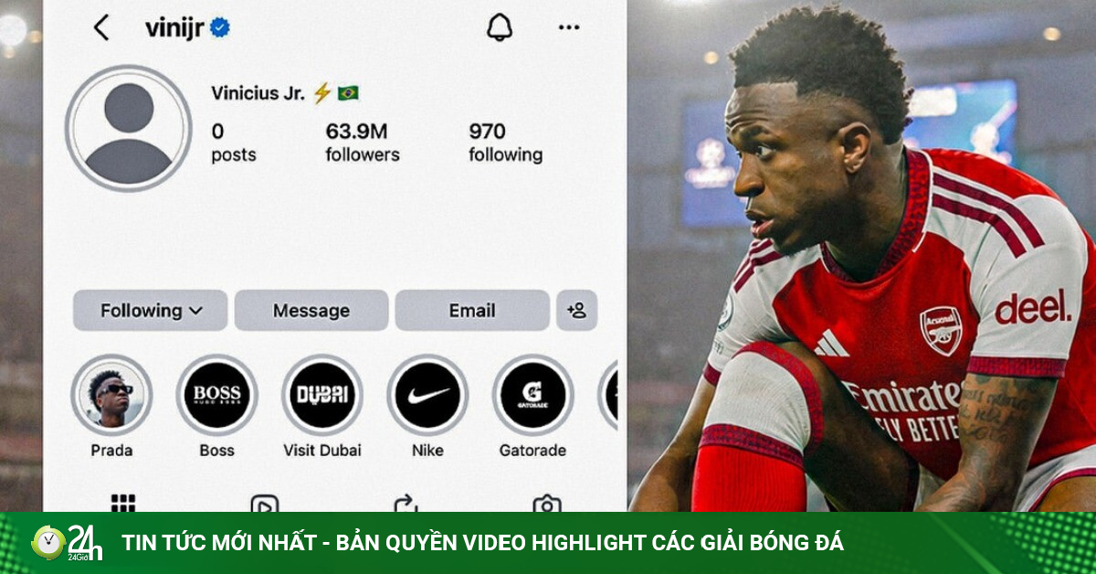 Nóng Vinicius "xóa" hết thông tin về Real, nội bộ Arsenal tin đã chốt xong siêu sao
