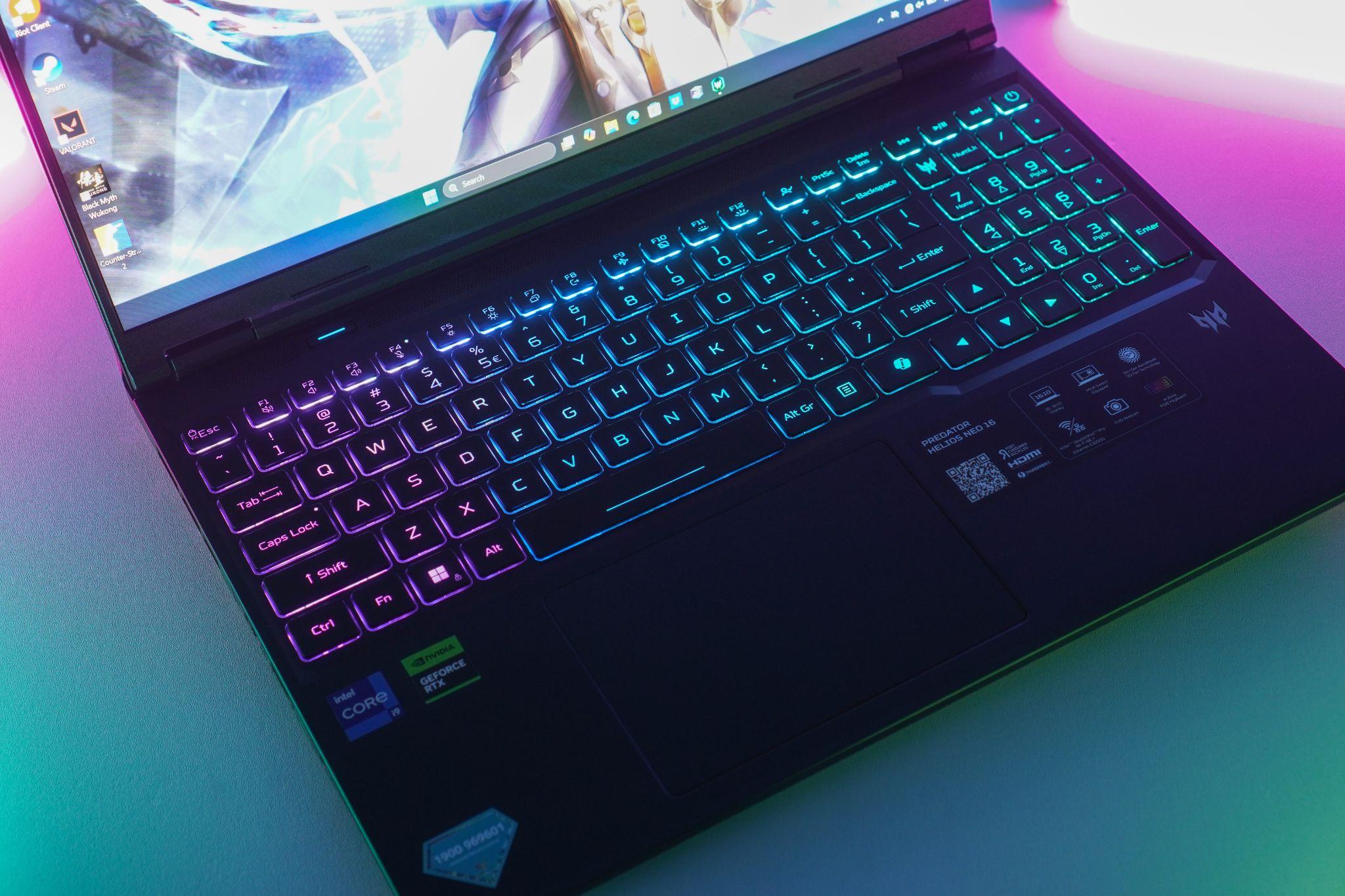 Predator Helios Neo 16 with a design language strongly influenced by gaming.