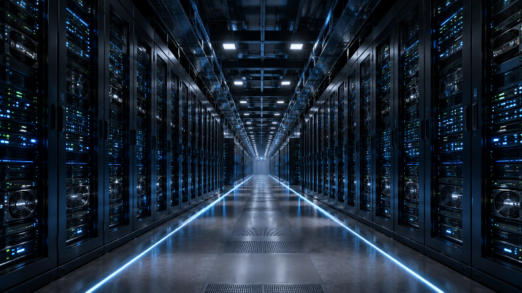 Inside an AI data center.