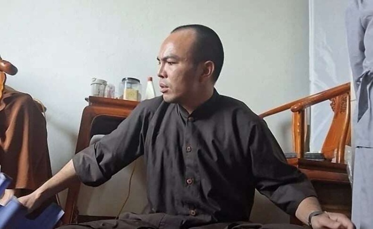 Nguyễn Thế Duy bị cáo buộc đánh 5 chú tiểu tại chùa Bầu. Ảnh: Hùng Khang.