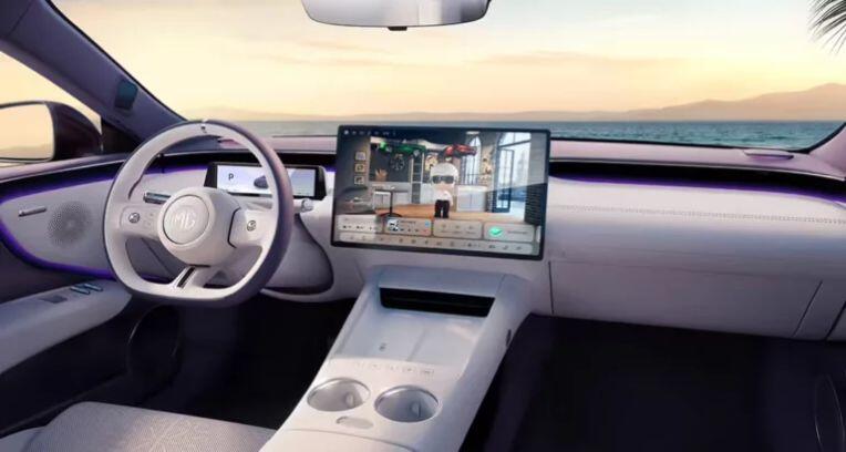 Khoang cabin MG 07 PHEV được trang bị cửa sổ trời toàn cảnh có khả năng chống nắng.