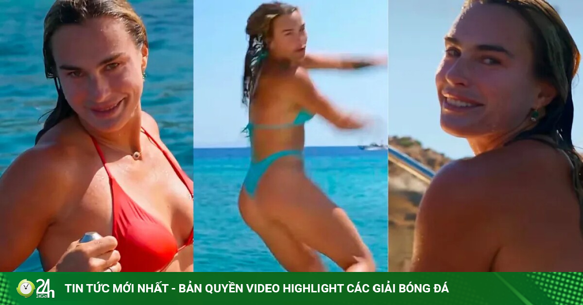 Sabalenka diện bikini nhỏ xíu gây choáng, sẵn sàng tranh cúp Cincinnati Open