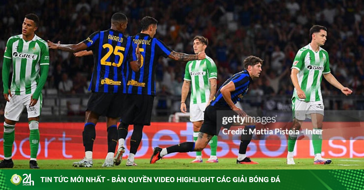 Video bóng đá Inter Milan - Real Betis: John Stones định đoạt, Antony bất lực