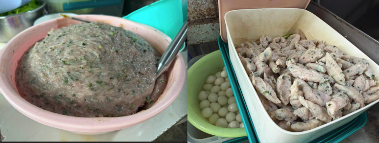 Chả cá thác lác có độ dai mềm đặc trưng, vị ngọt tự nhiên, được viên lại thành miếng vừa ăn.