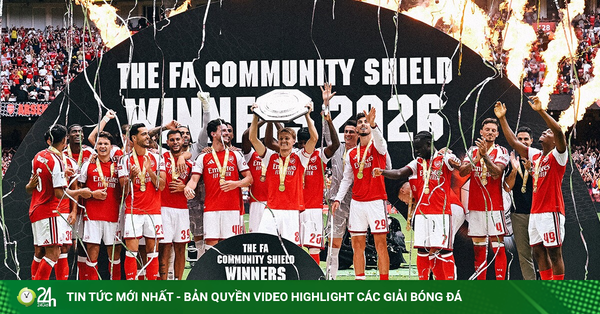 Arsenal vùi dập Man City, nâng cao chức vô địch Siêu cúp Anh lần thứ 18