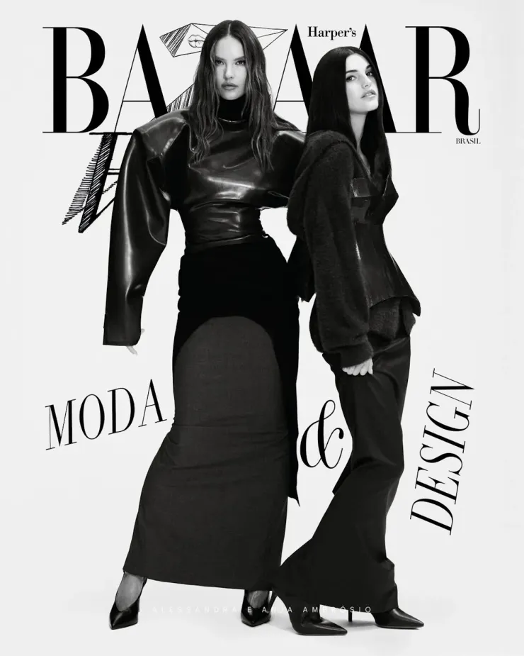 Alessandra Ambrosio và con gái Anja trên bìa Harper's Bazaar Brazil số tháng 5/2026. Ảnh: Harper's Bazaar