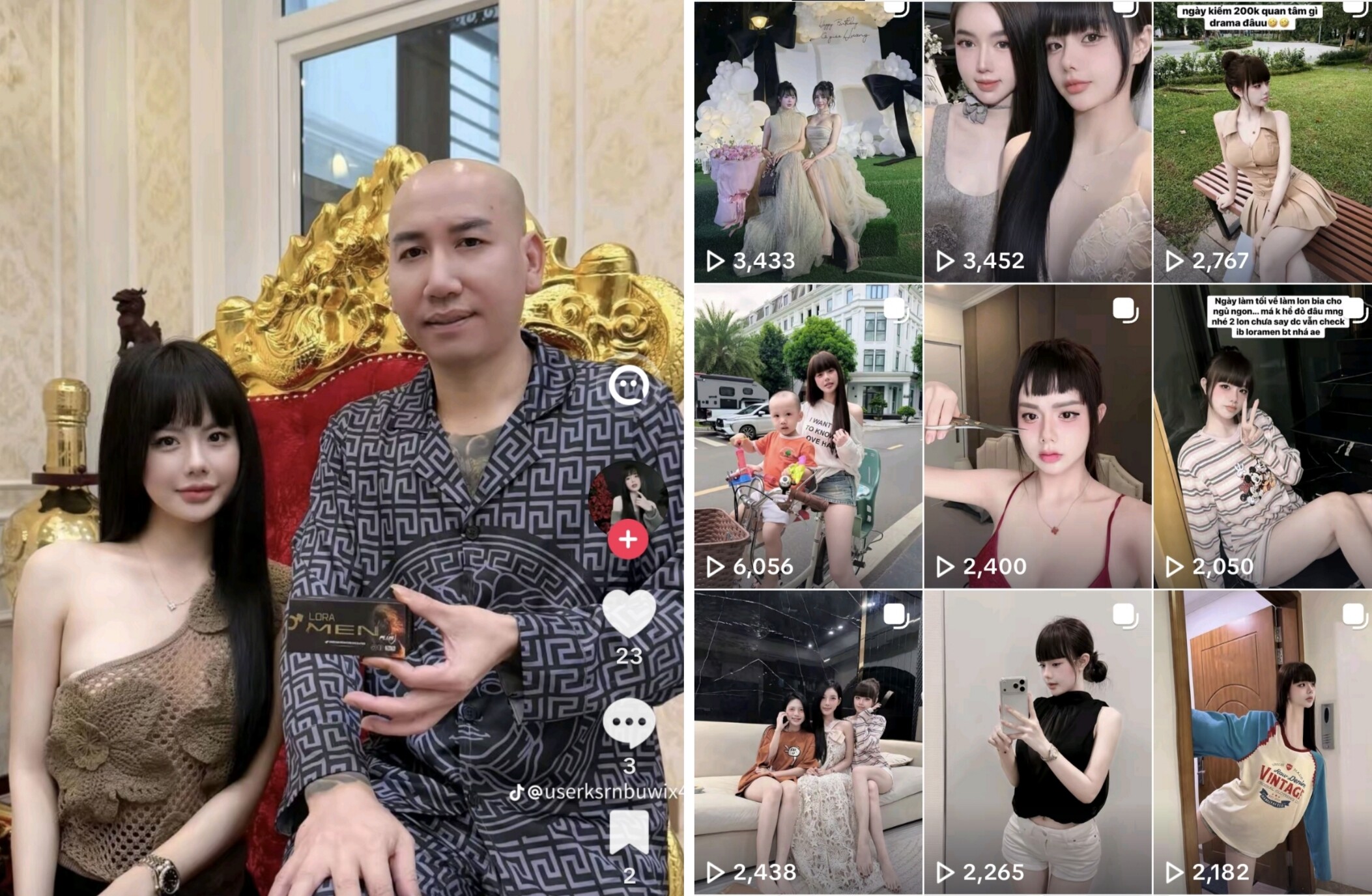 TikToker "Cô giáo Hương" có liên quan Phú Lê khi cùng xuất hiện trong nhiều clip quảng cáo.