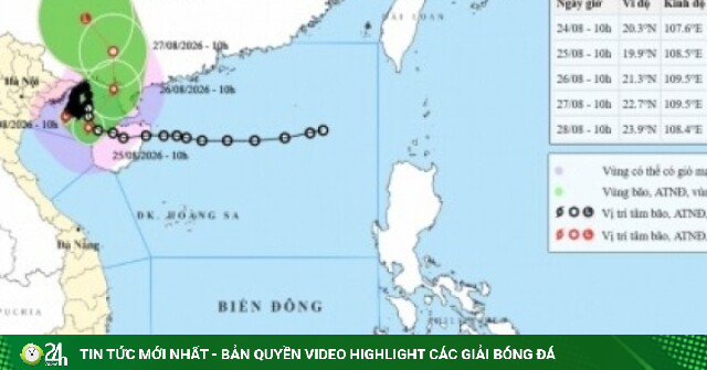 Bão số 4 giật cấp 11, di chuyển rất chậm
