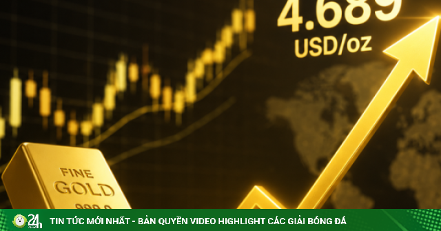 Giá vàng thế giới sáng 25/8 áp sát 4.700 USD