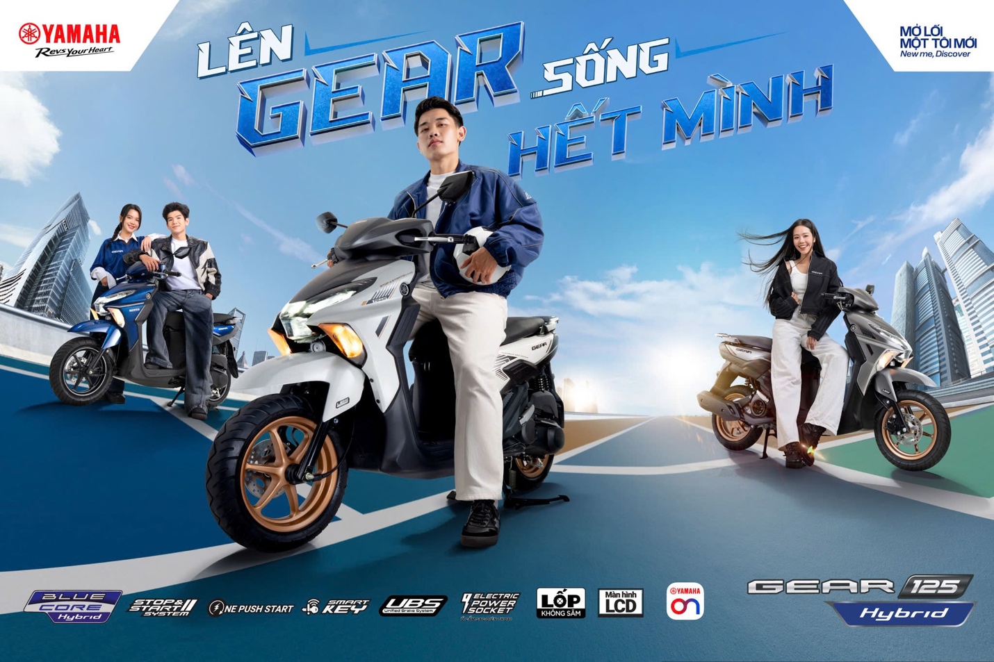 Tinh thần của Đình Bắc đồng điệu cùng GEAR 125 Hybrid với thiết kế thể thao, sự mạnh mẽ và tính linh hoạt