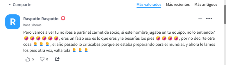 An AS reader mocked Tomas Roncero of AS for "licking Mbappe's leg," writing an article last year criticizing the French player for playing a World Cup-related game, but now turning to praise him as he prepares to vote for the Ballon d'Or