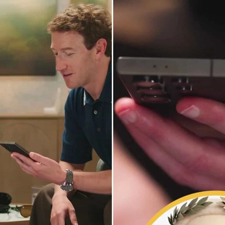 Cận cảnh chiếc điện thoại Mark Zuckerberg đang sử dụng.