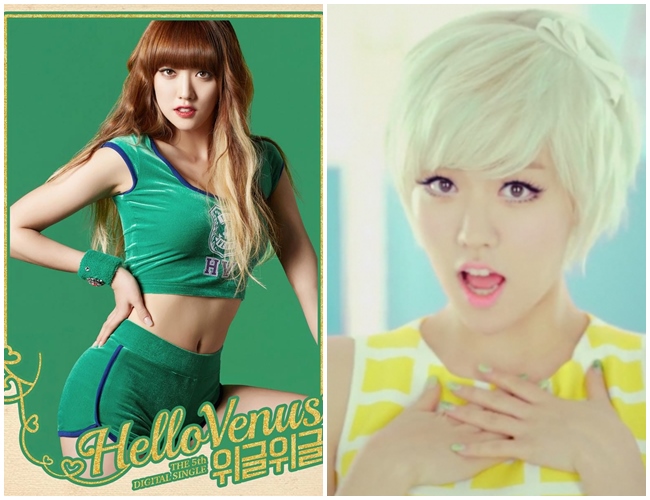 Gây ấn tượng nhất trong ngày trở lại 2 năm trước đây, Lime &#40;Hello Venus&#41; được công chúng mệnh danh là “nữ thần tóc xanh” quyến rũ nhất mọi thời đại.